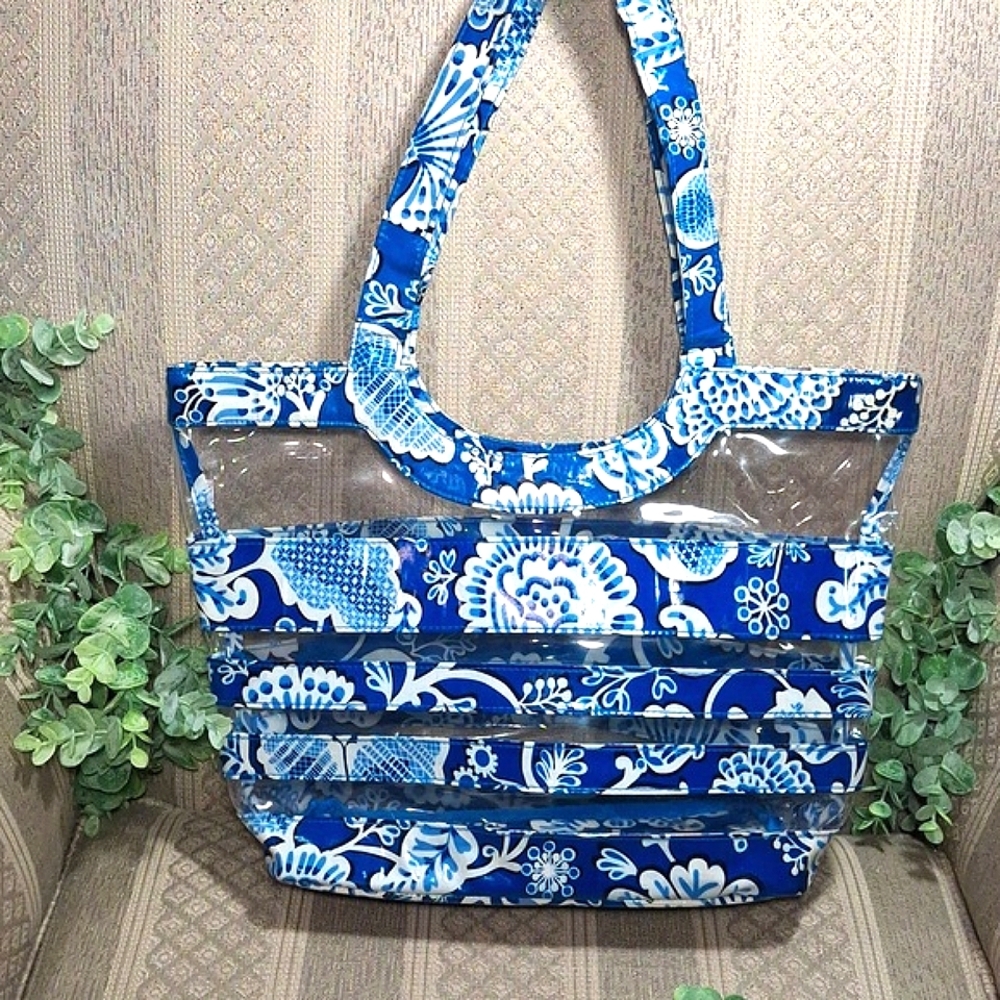 Vera Bradley Blue Lagoon Clear Tote